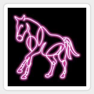 Running Neon Horse Magnet